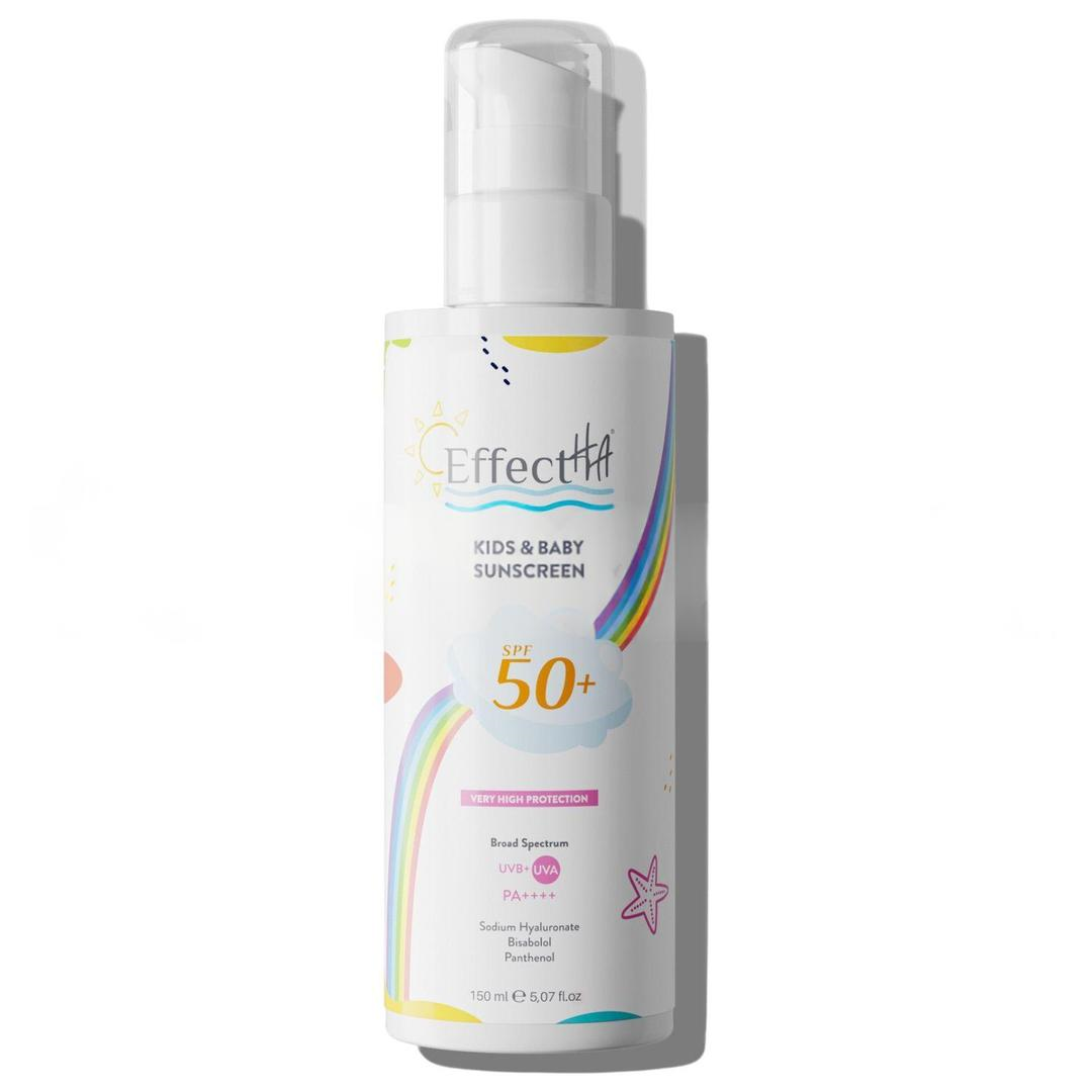 Effectha Kids & Baby Sunscreen Organik Filtreli Çocuk ve Bebek Güneş Koruyucu Krem SPF50+ 150 ml