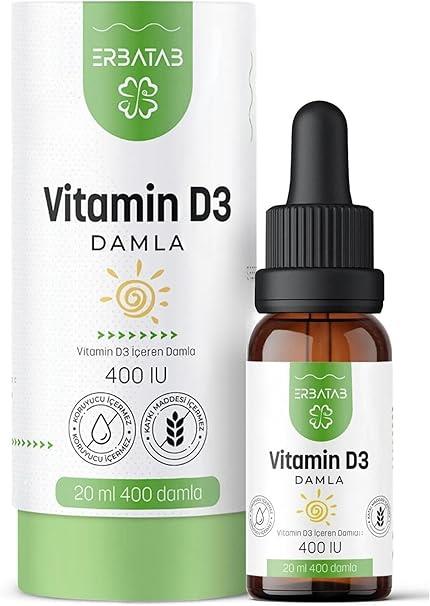 Erbatab Kids Vitamin D3 400 IU 20 ml Damla