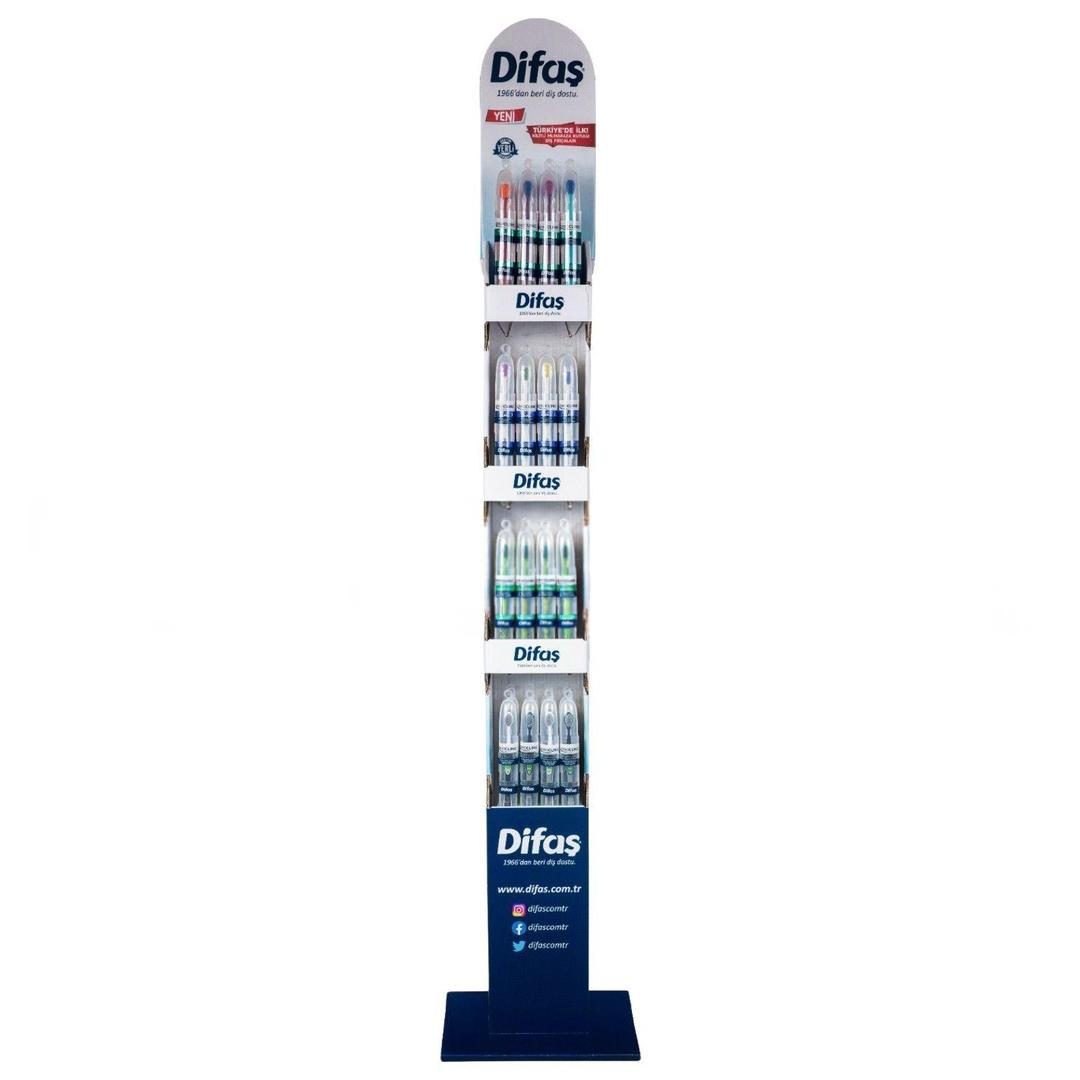 Difaş Proclinic Slim Diş Fırçası Ayaklı Karton Stant 48'li