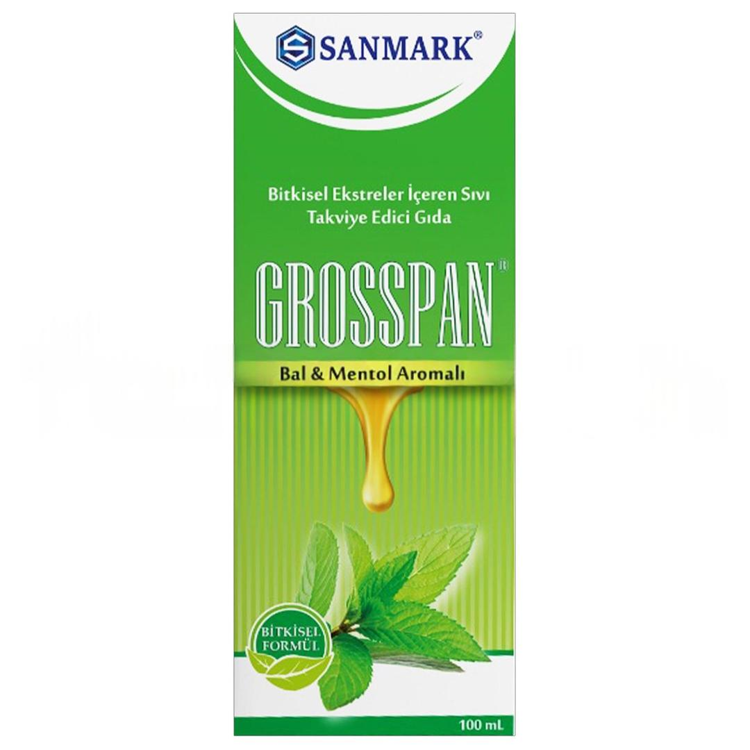 Sanmark Grosspan Bal Mentol Aromalı Şurup 100 ml