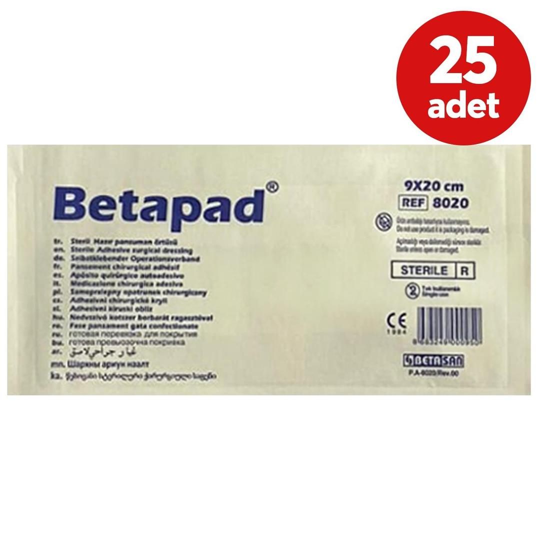 Betapad Hazır Pansuman Örtüsü 9 x 20 cm 25'li