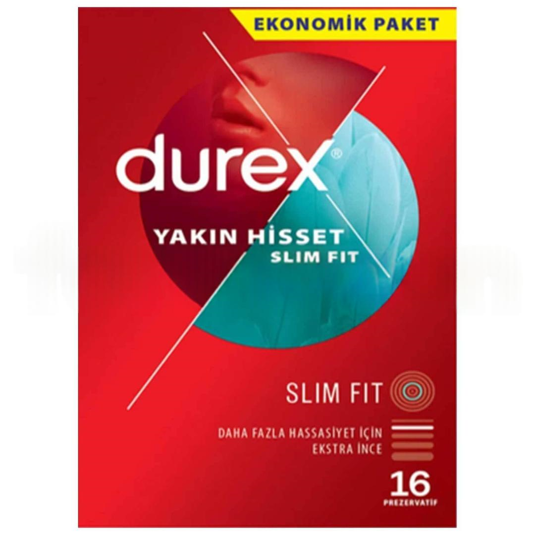 Durex Yakın Hisset Prezervatif Slim Fit 16'lı