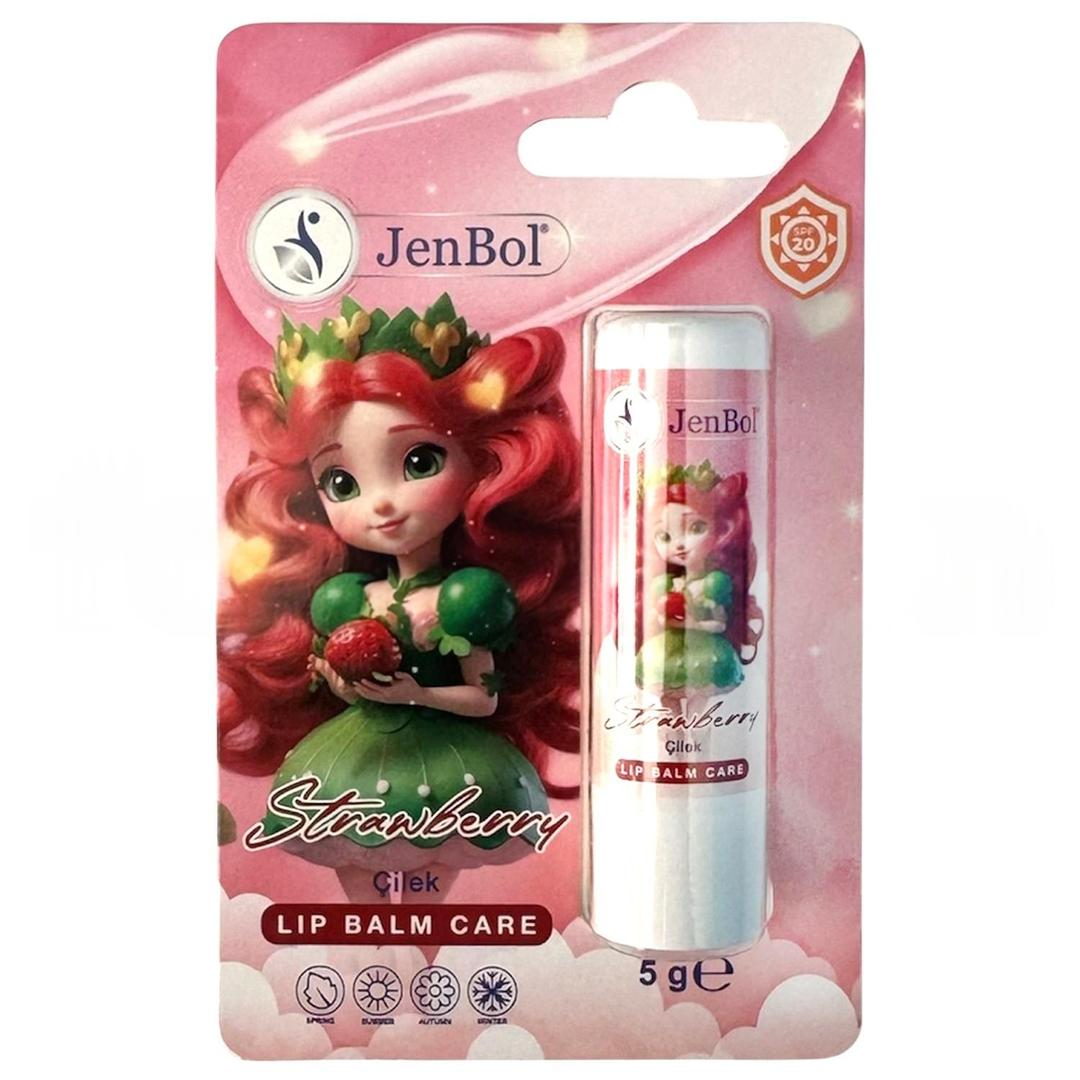 Jenbol Kids Lip Balm Dudak Bakım Kremi Çilek Spf20 5 gr