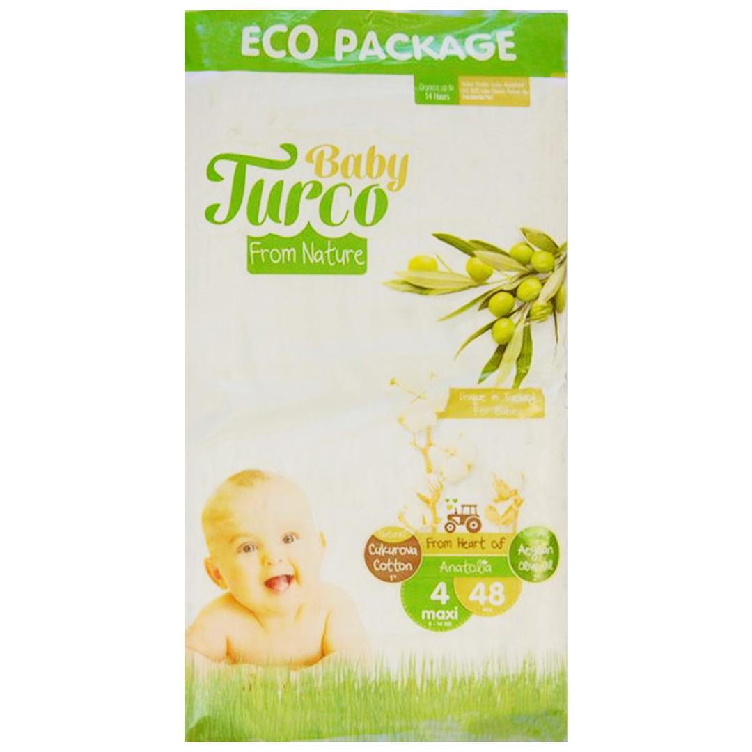Baby Turco Doğadan Klasik Bebek Bezi Maxi 8-14 kg No: 4 48'li