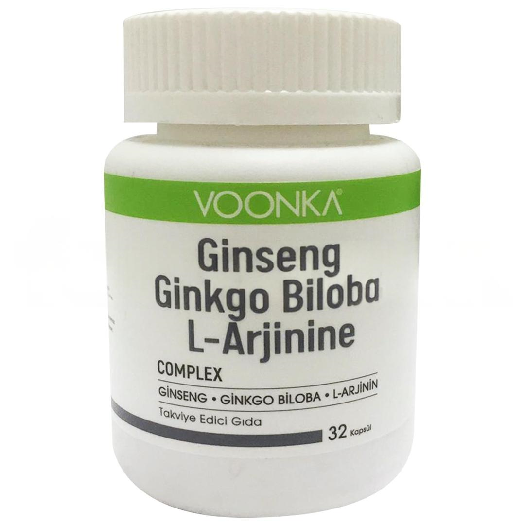 Voonka Ginseng Ginkgo Biloba L-Arginine 32 Kapsül - Eski Ambalaj