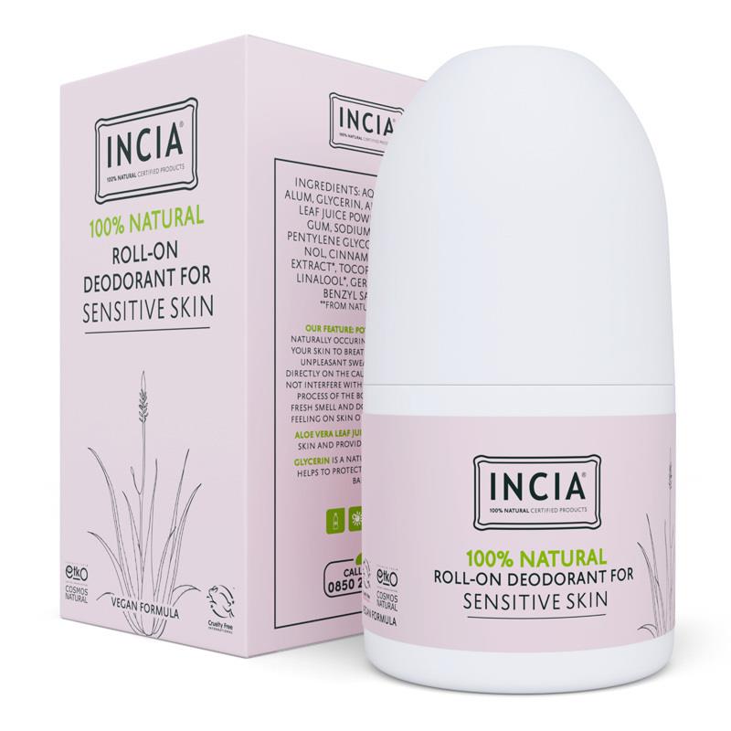 INCIA Hassas Ciltler İçin Doğal Roll-On Deodorant 50 ml