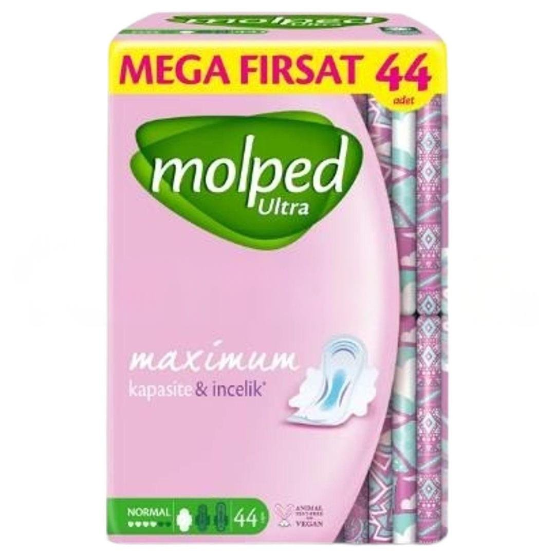 Molped Anatomik Hijyenik Ped Mega Fırsat Paketi Normal 44'lü