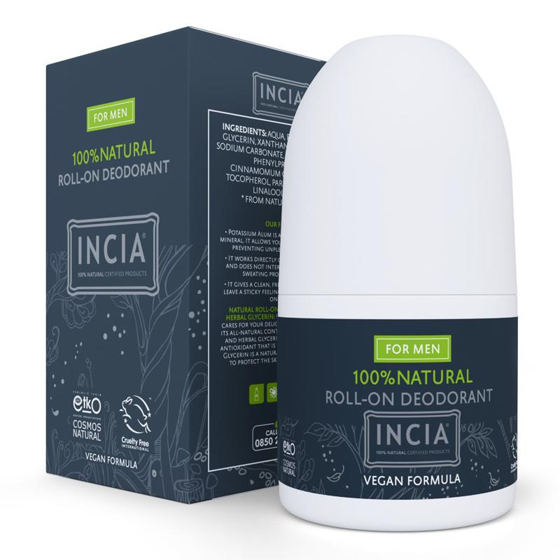 INCIA Doğal Roll-On Deodorant (Erkekler İçin) 50 ml