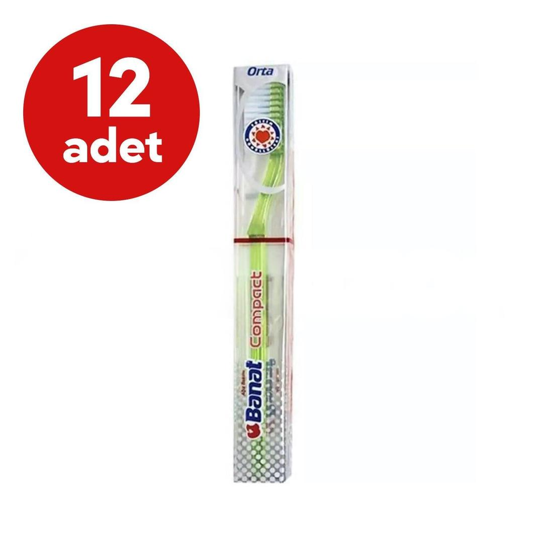Banat Compact Diş Fırçası Medium 12 Adet