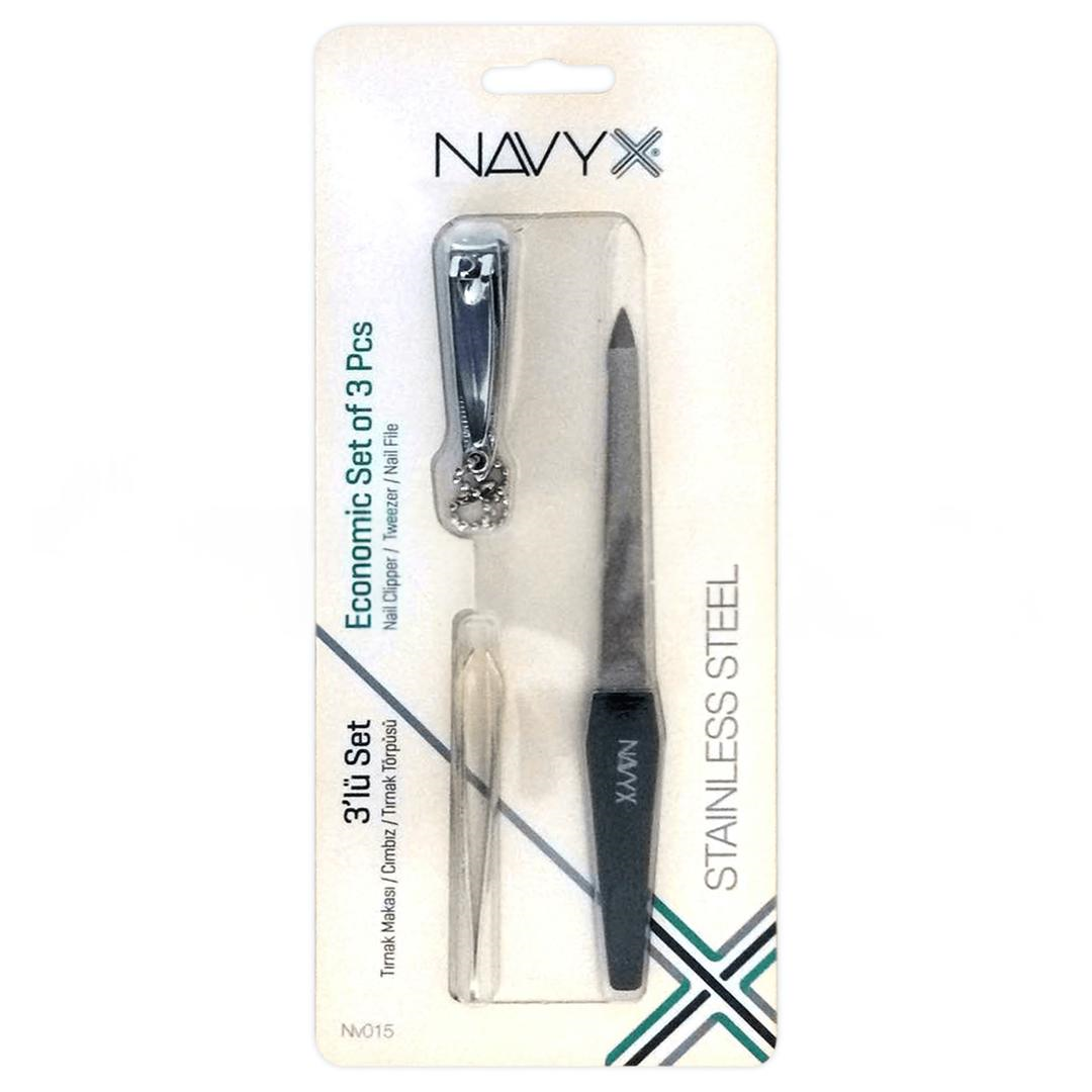 Navyx 3'lü Set - Tırnak Makası & Cımbız & Tırnak Törpüsü