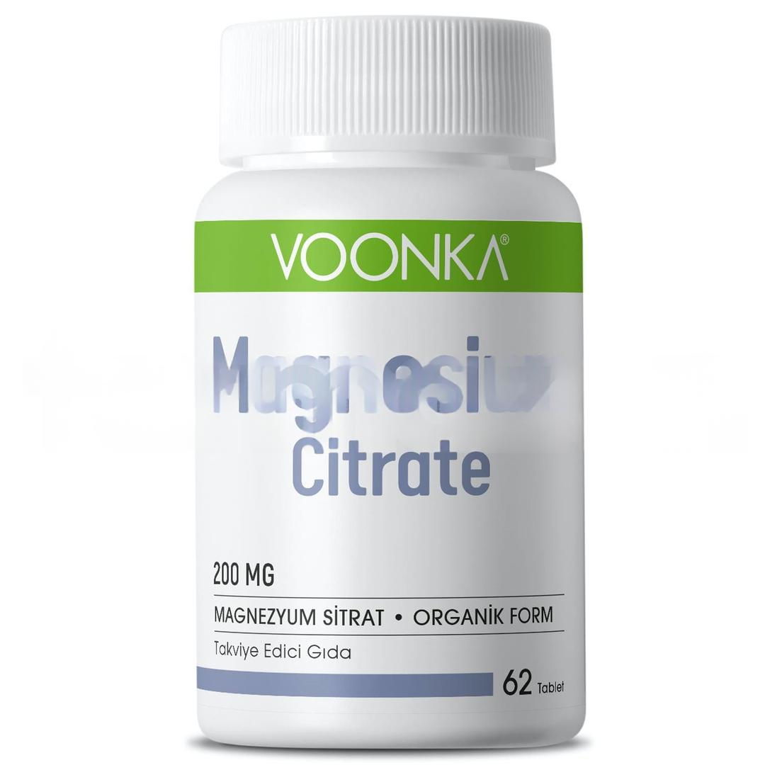 Voonka Magnesium Citrate 200 mg 62 Kapsül - Eski Ambalaj