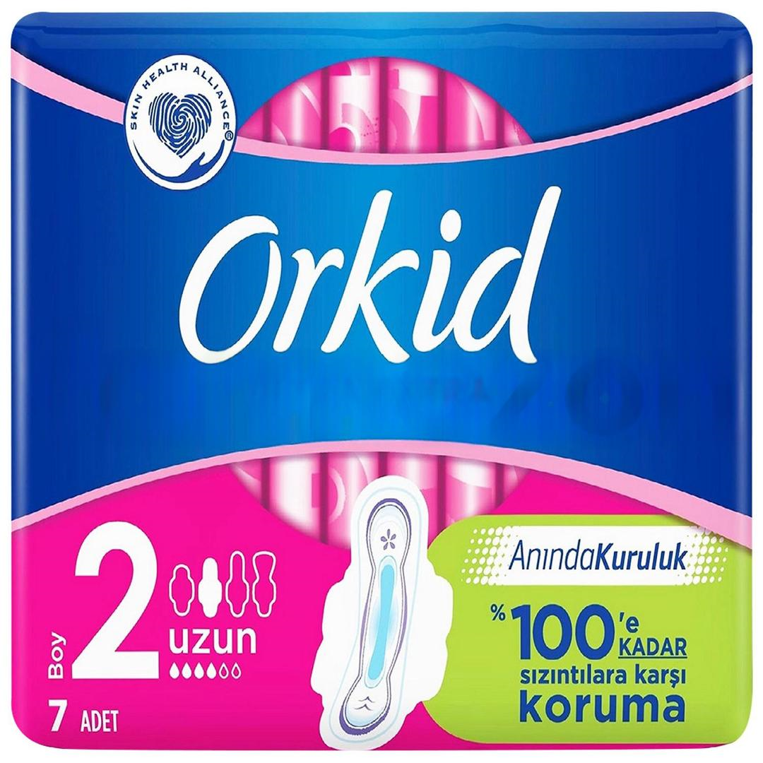 Orkid Ultra Hijyenik Ped Uzun Tekli No: 2 7'li