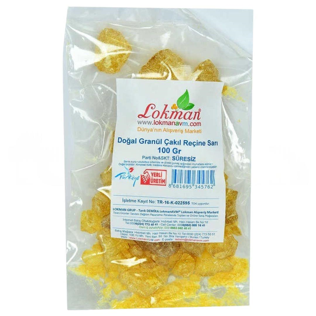 Lokmanavm Reçine Doğal Granül Çakıl Sarı 100 gr