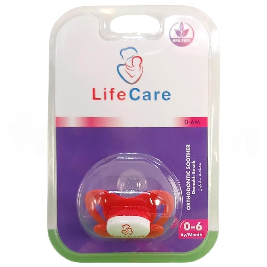 Life Care Baby Yuvarlak Uçlu Klasik Emzik 1 Numara 0-6 Ay Kırmızı
