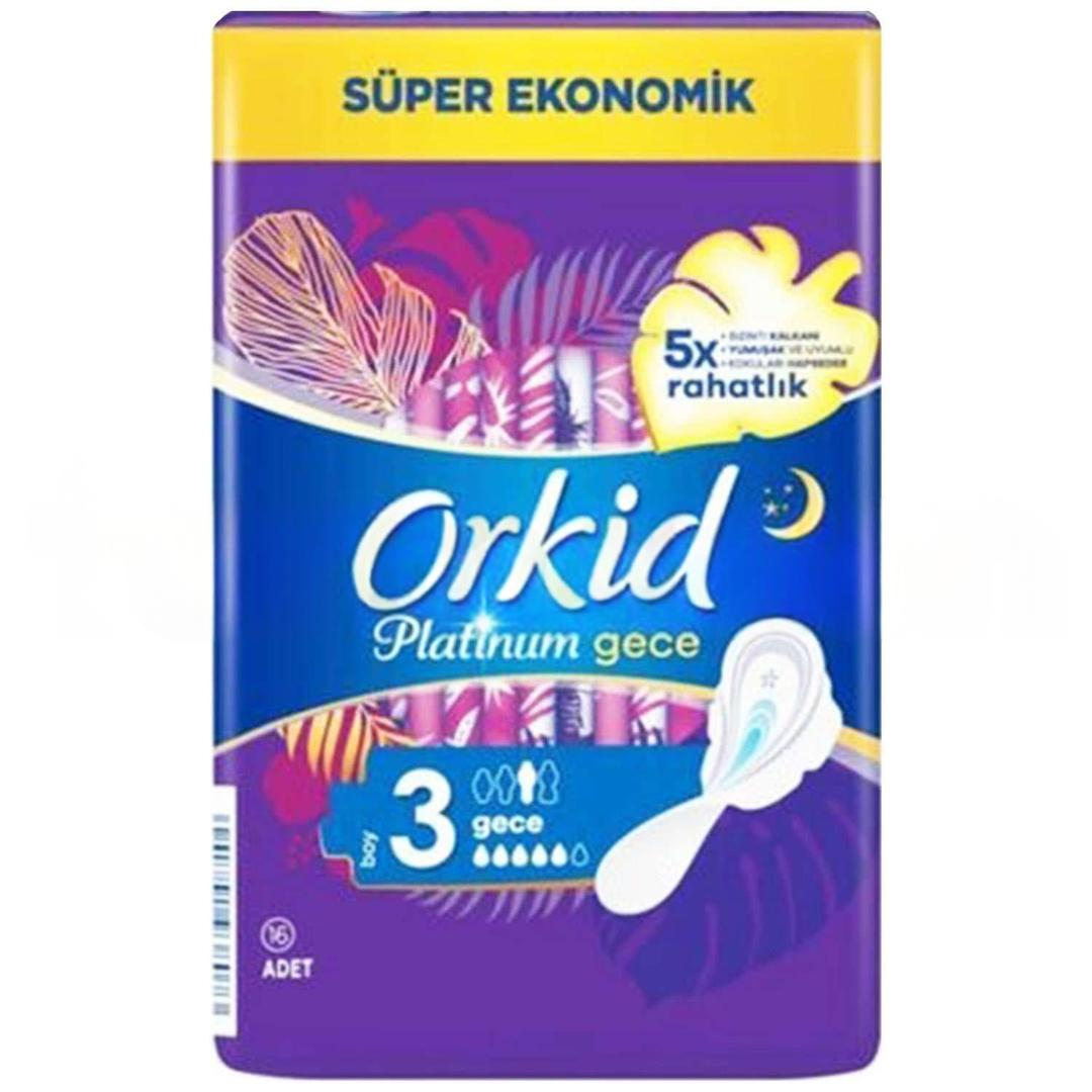 Orkid Platinum Hijyenik Ped Gece 16'lı