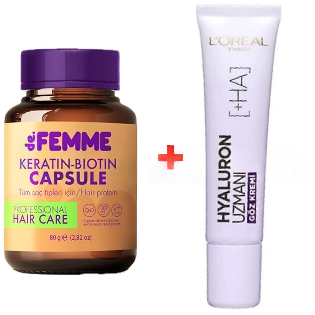 De Femme Saç Bakım Proteini 100 ml + Loreal Hyaluron Uzmanı Göz 15 ml