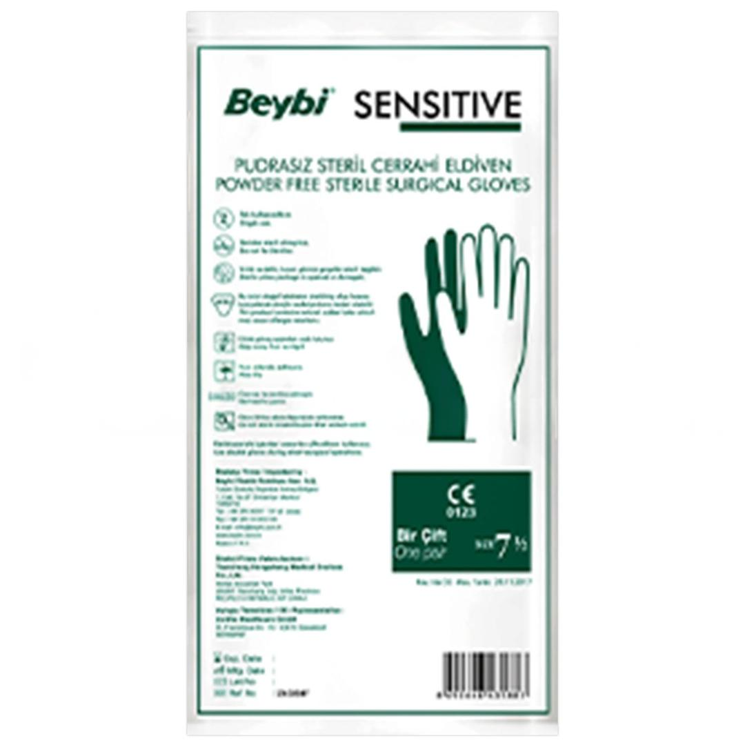Beybi Sensitive Pudrasız Steril Cerrahi Eldiven No: 7,5