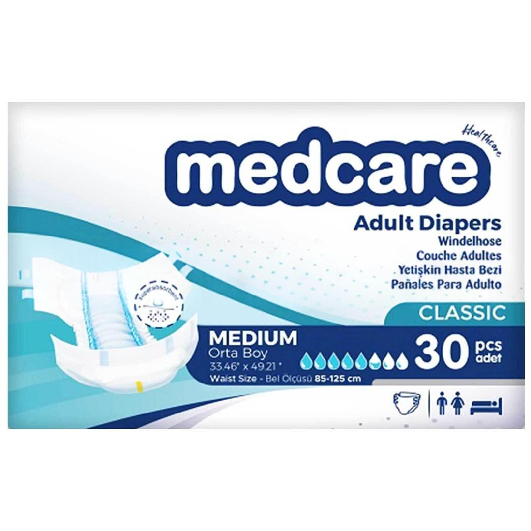 Medcare Belbantlı Classic Hasta Bezi Medium 30'lu