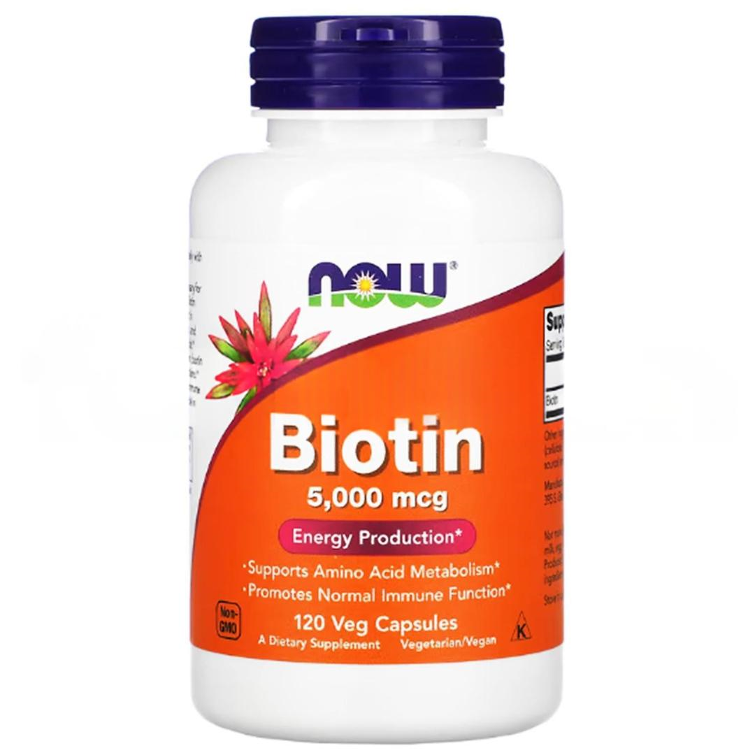 Now Foods Biotin 5,000 mcg 120 Veg Capsules - İthal