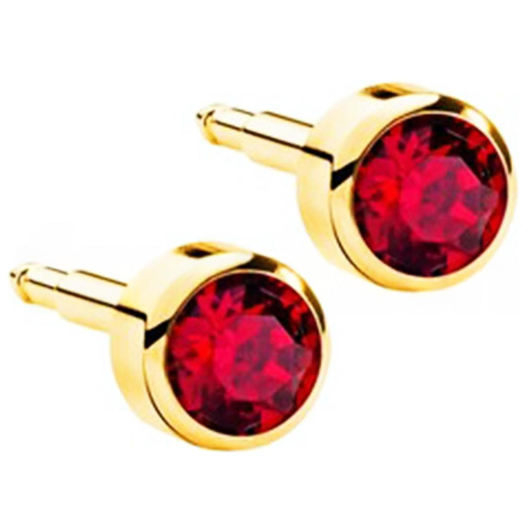 Nina Küpe Gold Ruby 12'li
