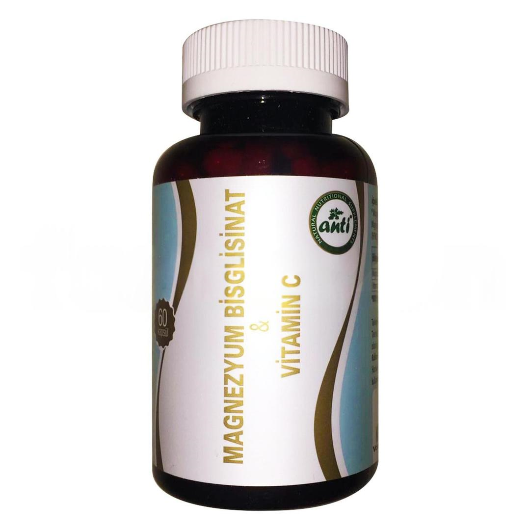 Anti Magnezyum Bisglisinat & Vitamin C 60 Kapsül