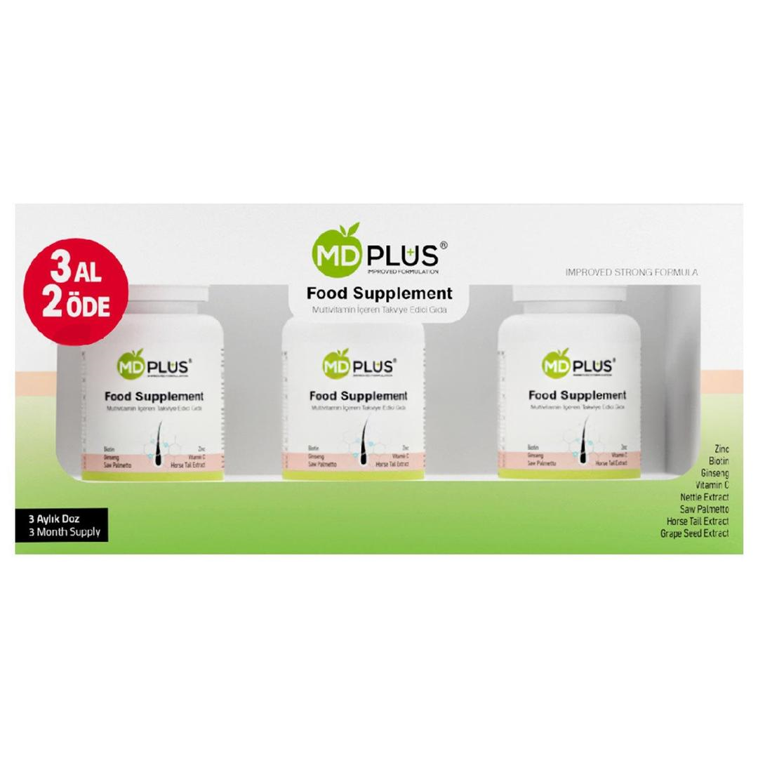 Mdplus Hair Multivitamin 60 Tablet 3'lü Set