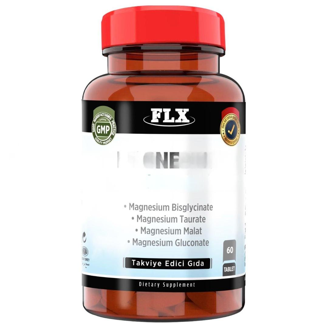 FLX Magnezyum Bisglisinat Malat Taurat Glukonat 60 Tablet