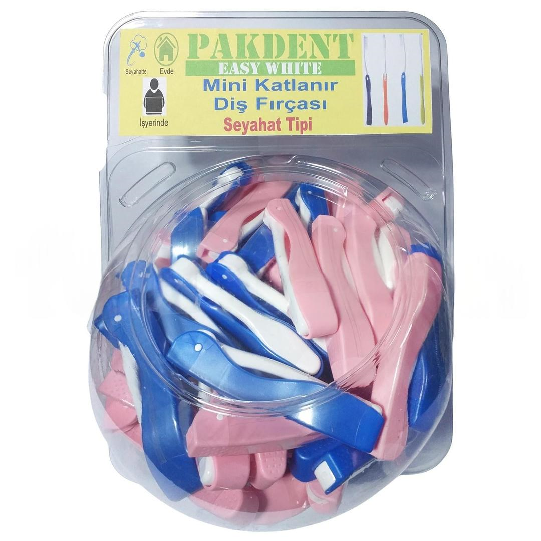 Pakdent Easy White Katlanır Diş Fırçası 90'lı Kavanoz