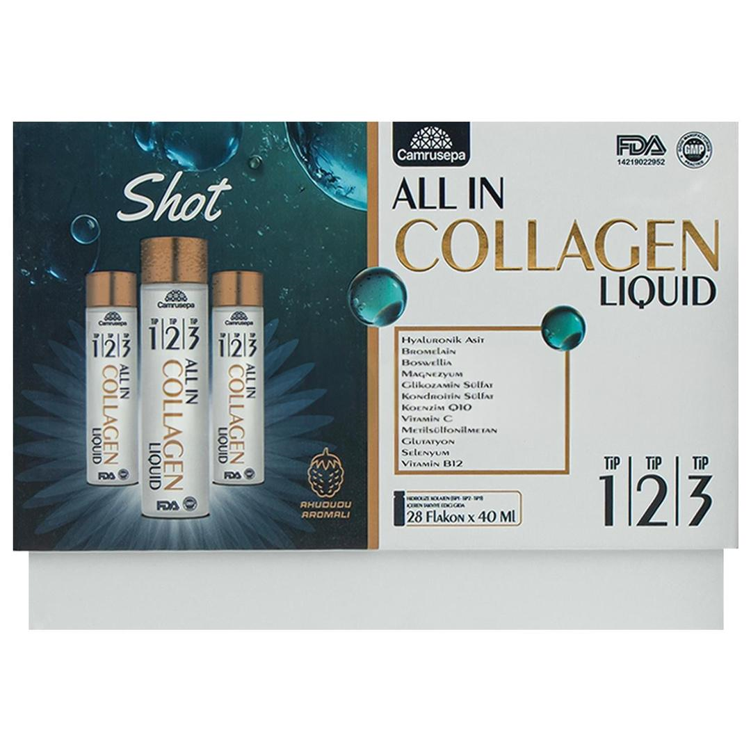 Camrusepa All In Likit Kolajen 28 Flakon x 40 ml
