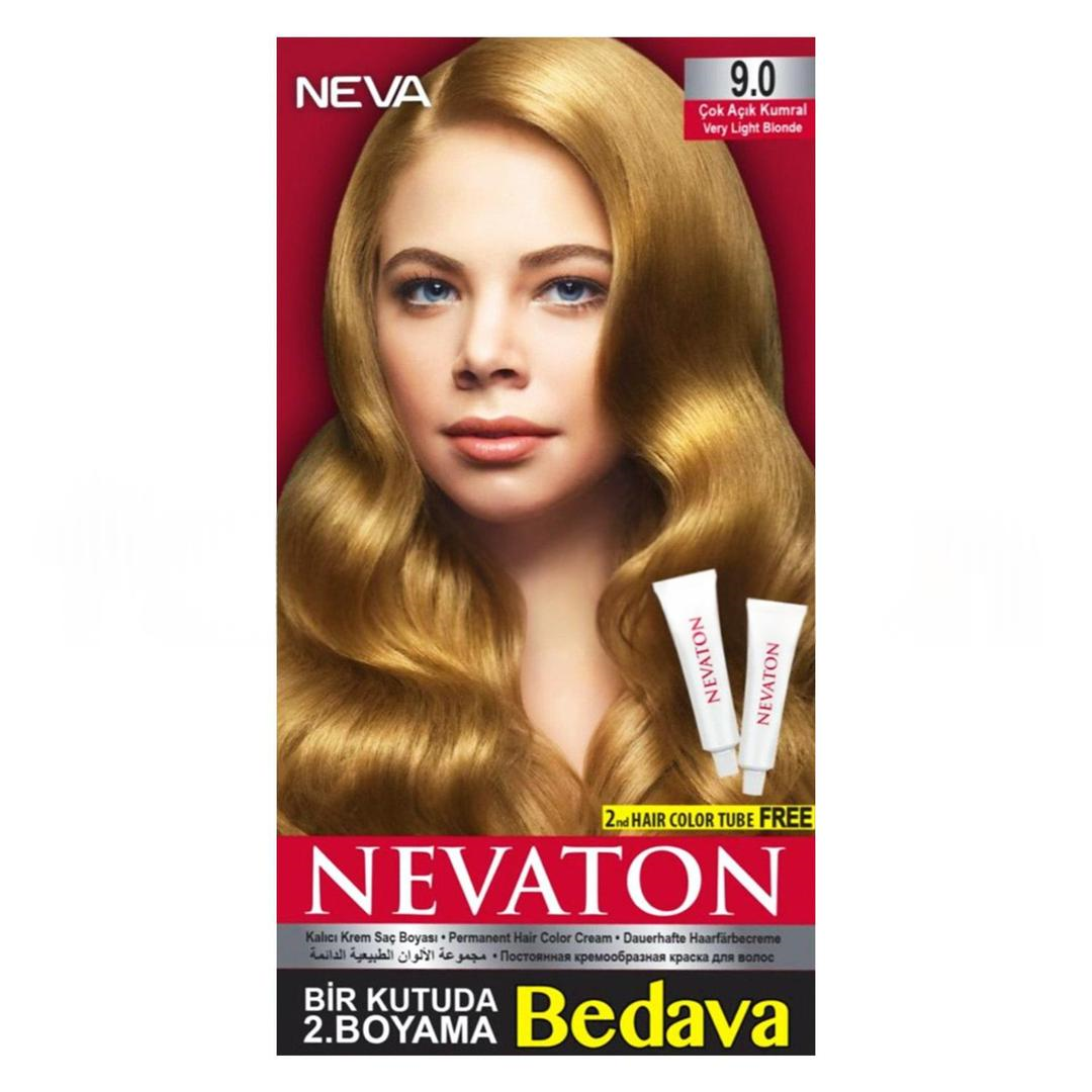 Nevaton Kalıcı Krem Saç Boyası 9.0 Çok Açık Kumral