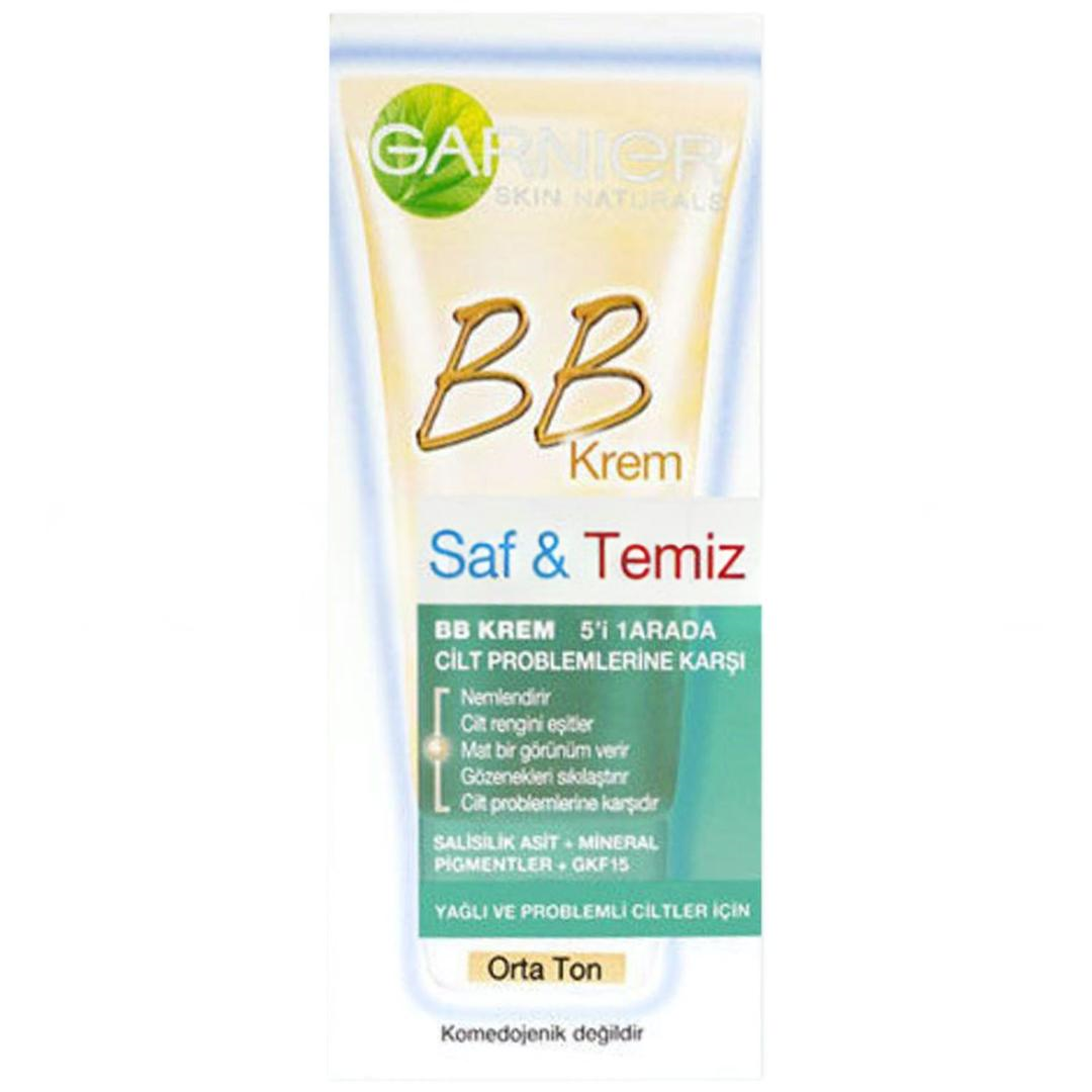 Garnier BB Krem Saf Temiz Yağlı Ciltler için Orta Ton 50 ml