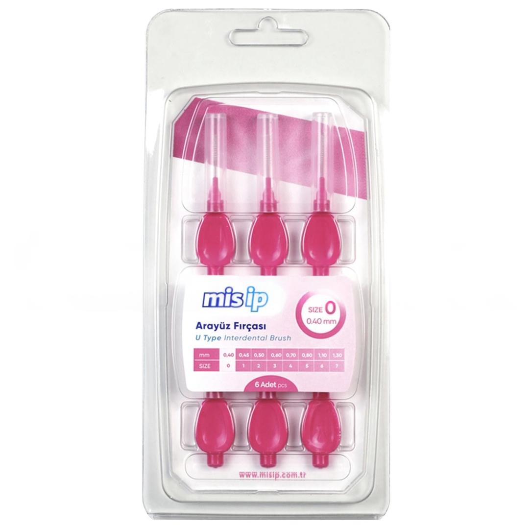 Misip Arayüz Fırçası 0,4 mm Pembe 6'lı