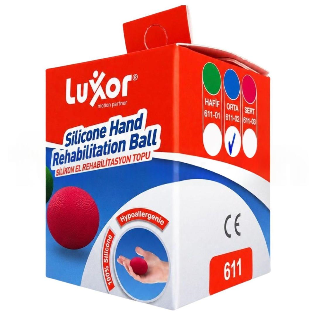 Luxor 611 Silikon El Rehabilitasyon Topu Orta - Mavi