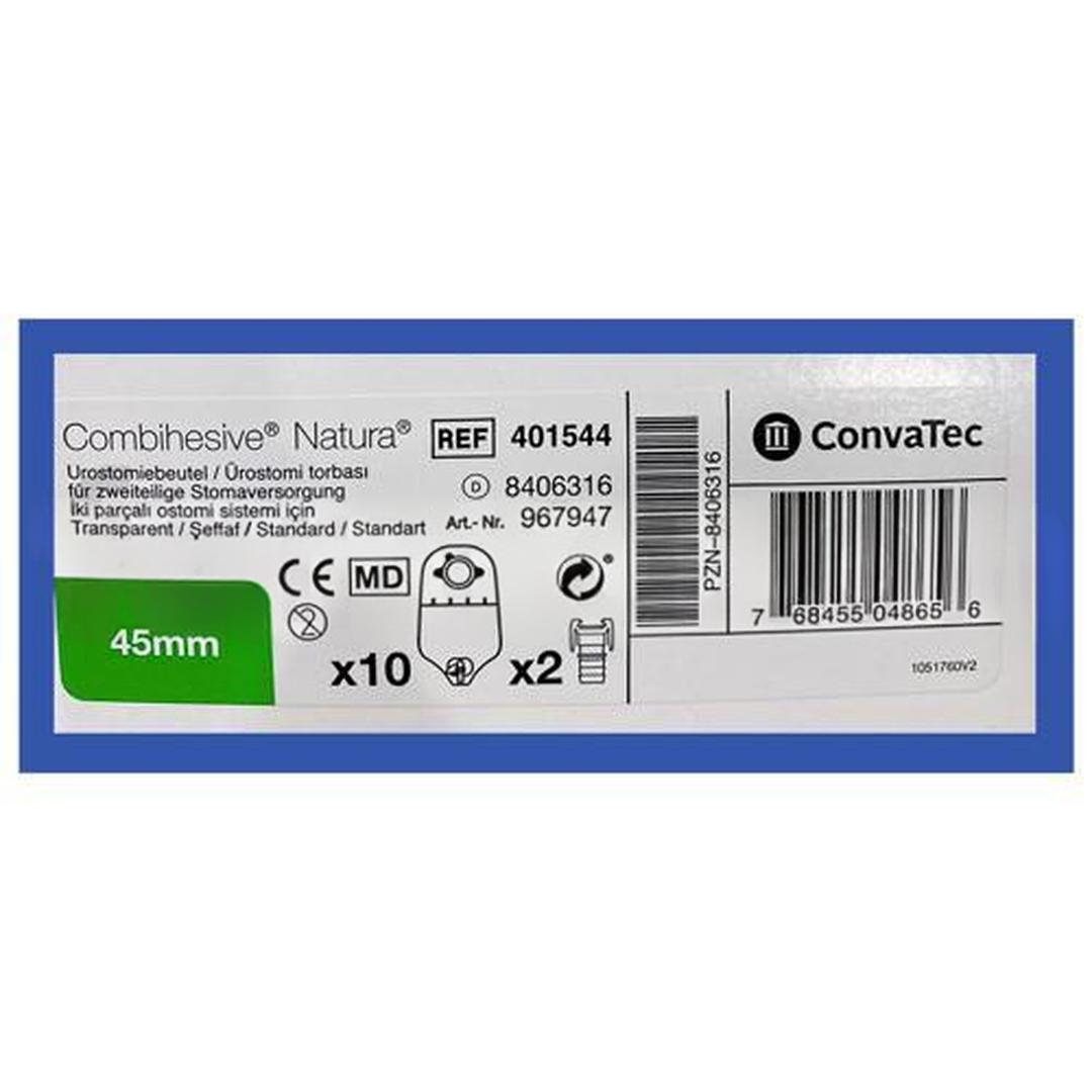 Convatec 401544 Ürostomi Torbası Adaptör için Accuseal Çevirmeli Kapanış 45 mm 10'lu - 1 Kutu