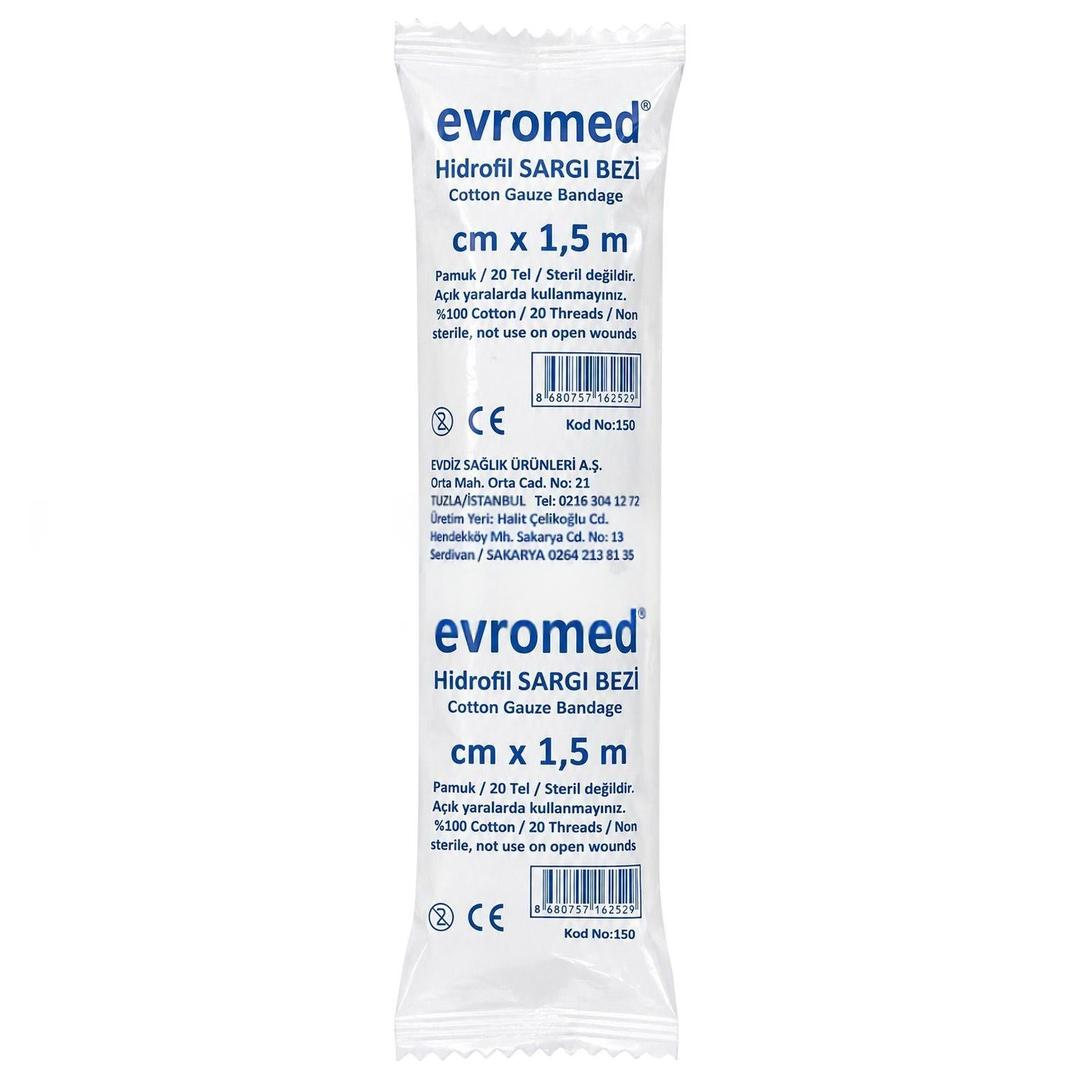 Evromed Hidrofil Sargı Bezi 10 cm x 1,5 m