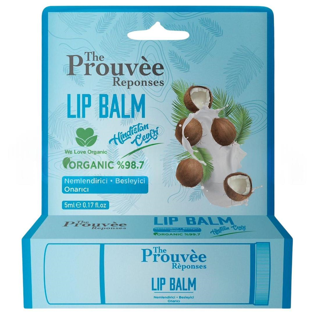 The Prouvée Réponses Organik Dudak Lip Balm Hindistan Cevizi 5 ml