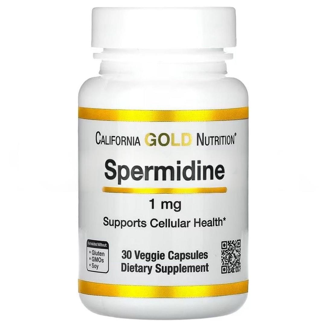California Gold Nutrition Spermidine Rice Germ 1 mg 30 Veggie Capsules - İthal
