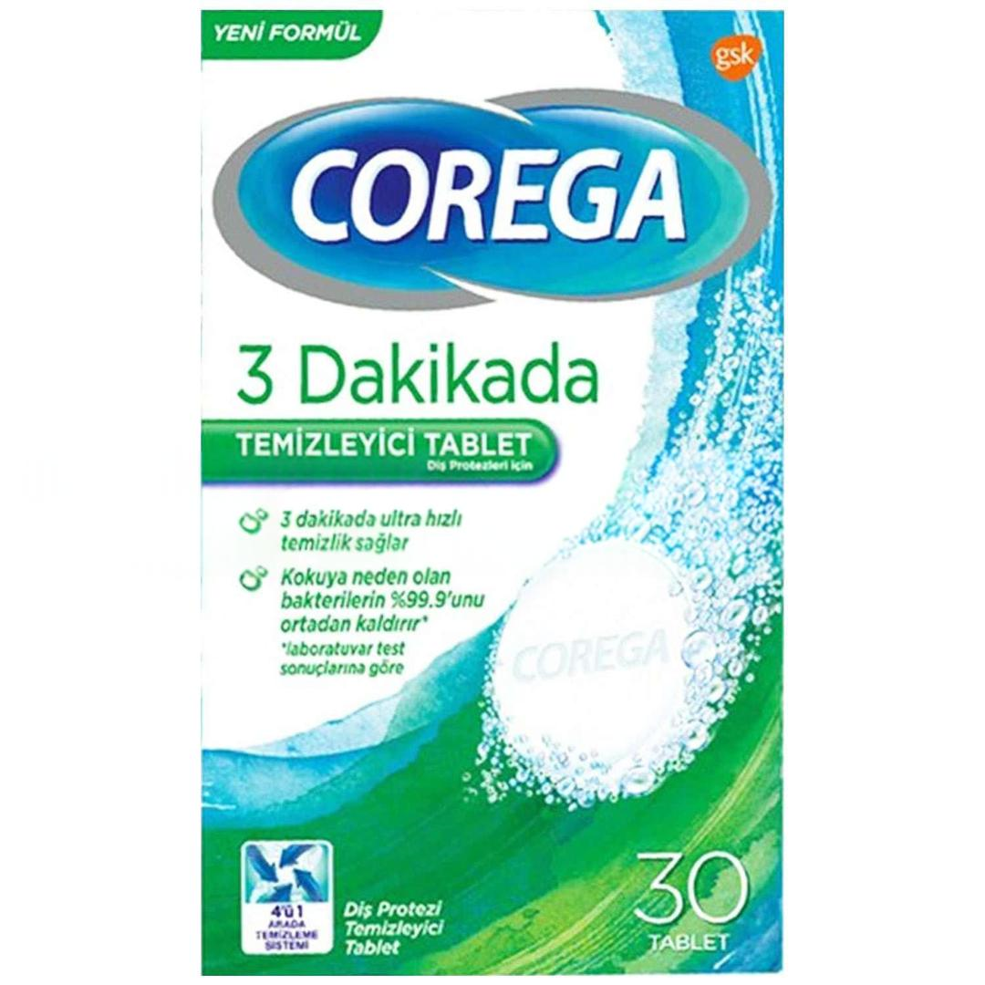 Corega 3 Dakikada Temizleyici 30 Tablet - 2 Adet - Eski Ambalaj