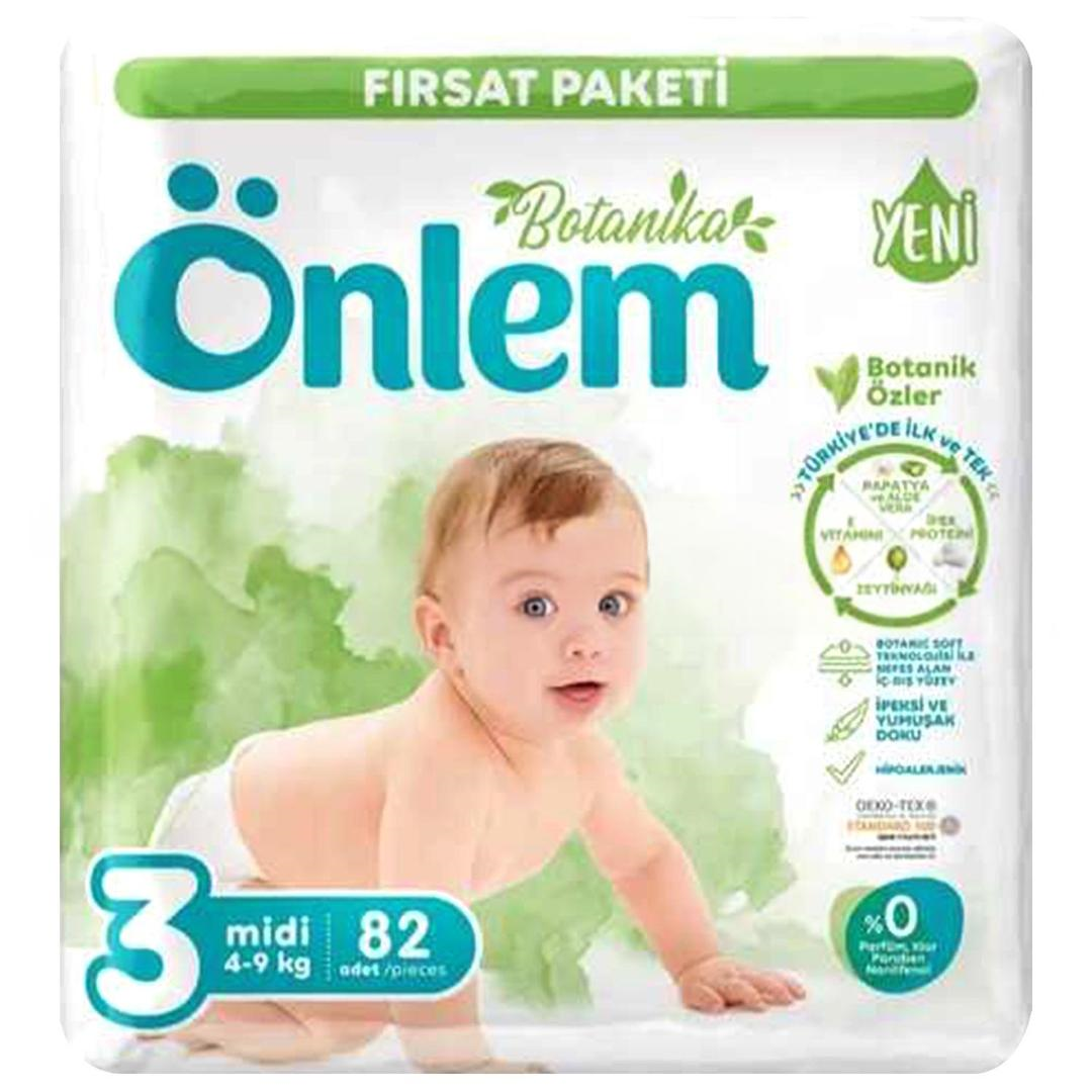 Önlem Botanika Bebek Bezi 3 Numara 82'li