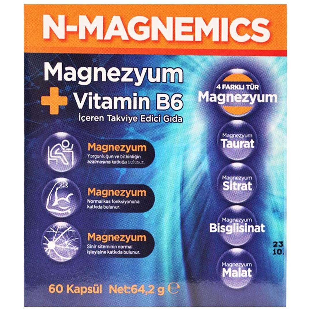 N-Magnemics Magnezyum İçeren 60 Kapsül