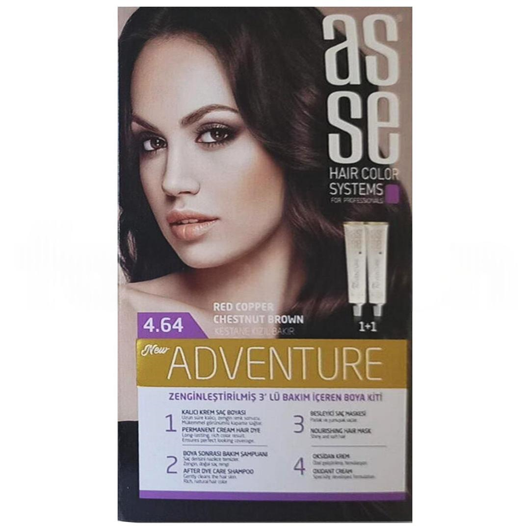 Asse Hair Color System Saç Boyası Kestane Kızıl Bakır No: 4.64