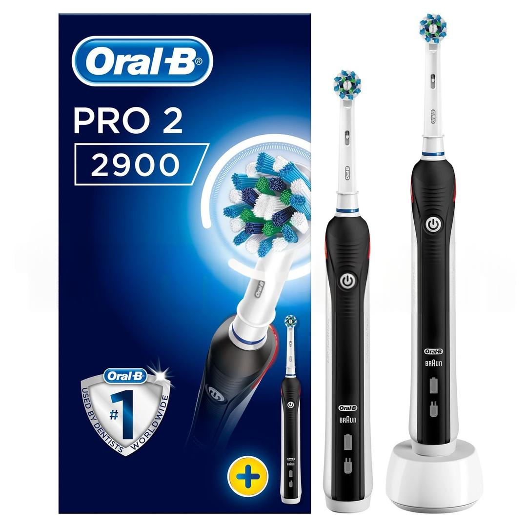 Oral-B Pro 2 2900 Siyah Şarj Edilebilir Diş Fırçası 2'li Avantaj Paketi