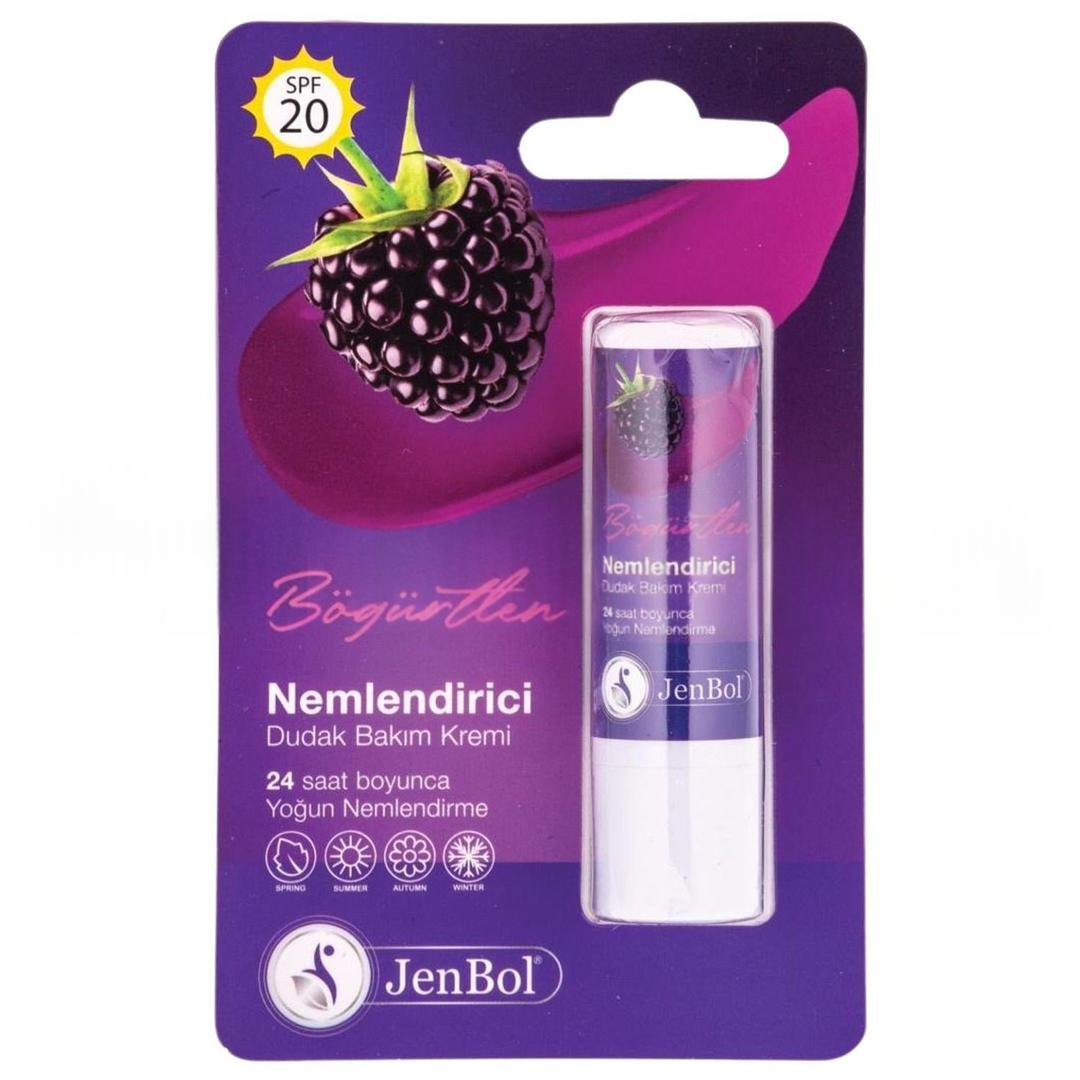 Jenbol Lip Balm Nemlendirici Dudak Bakım Kremi Böğürtlen SPF20 5 gr
