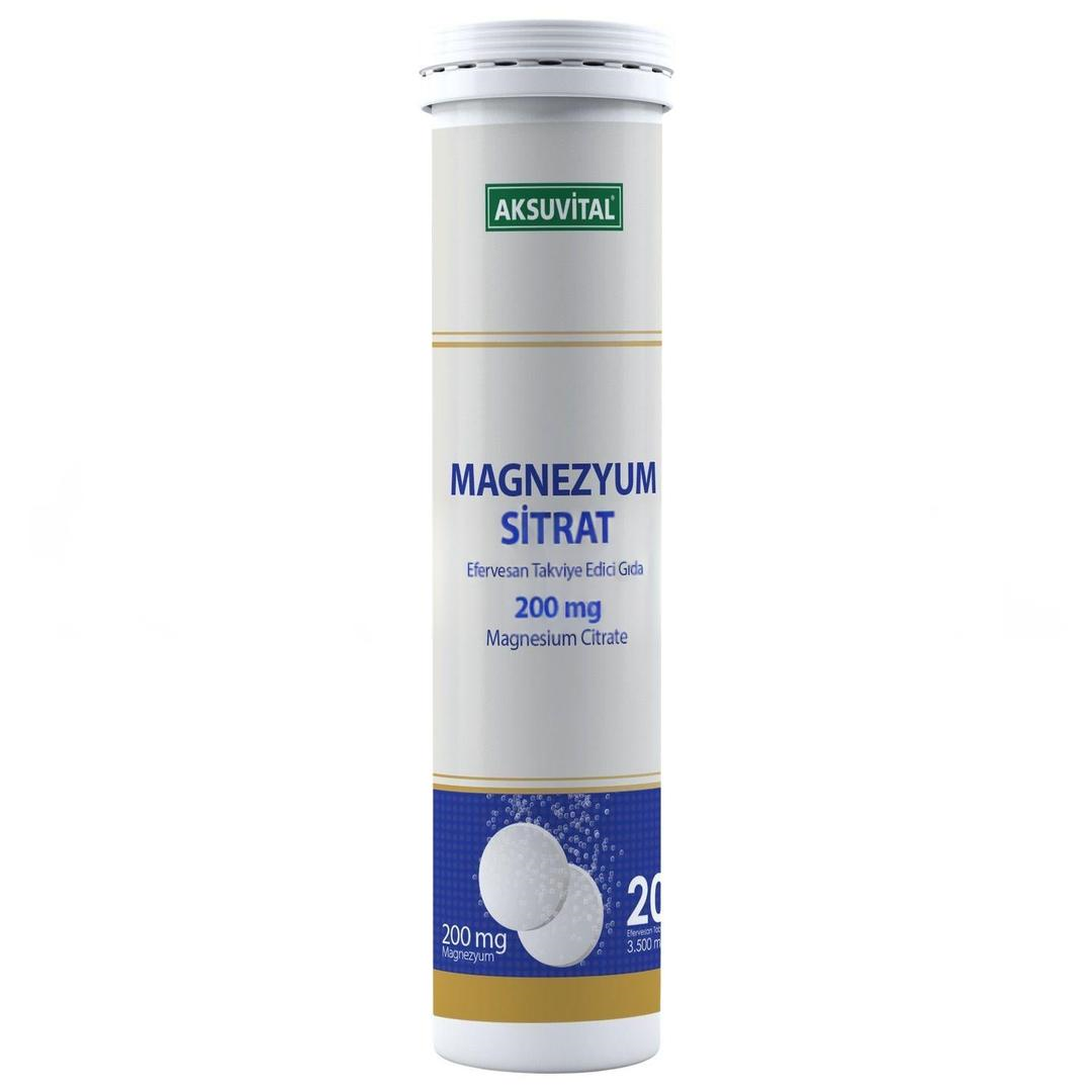 Aksuvital Magnezyum Sitrat Efervesan 20 Tablet