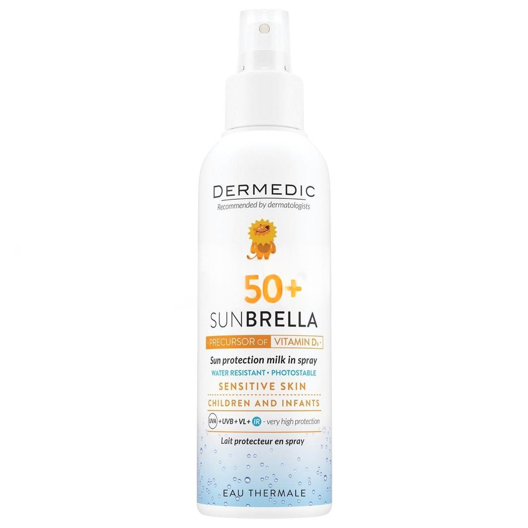 Dermedic Sunbrella Çocuklar ve Bebekler İçin Güneş Koruma Sprey Süt SPF 50+ 150 ml