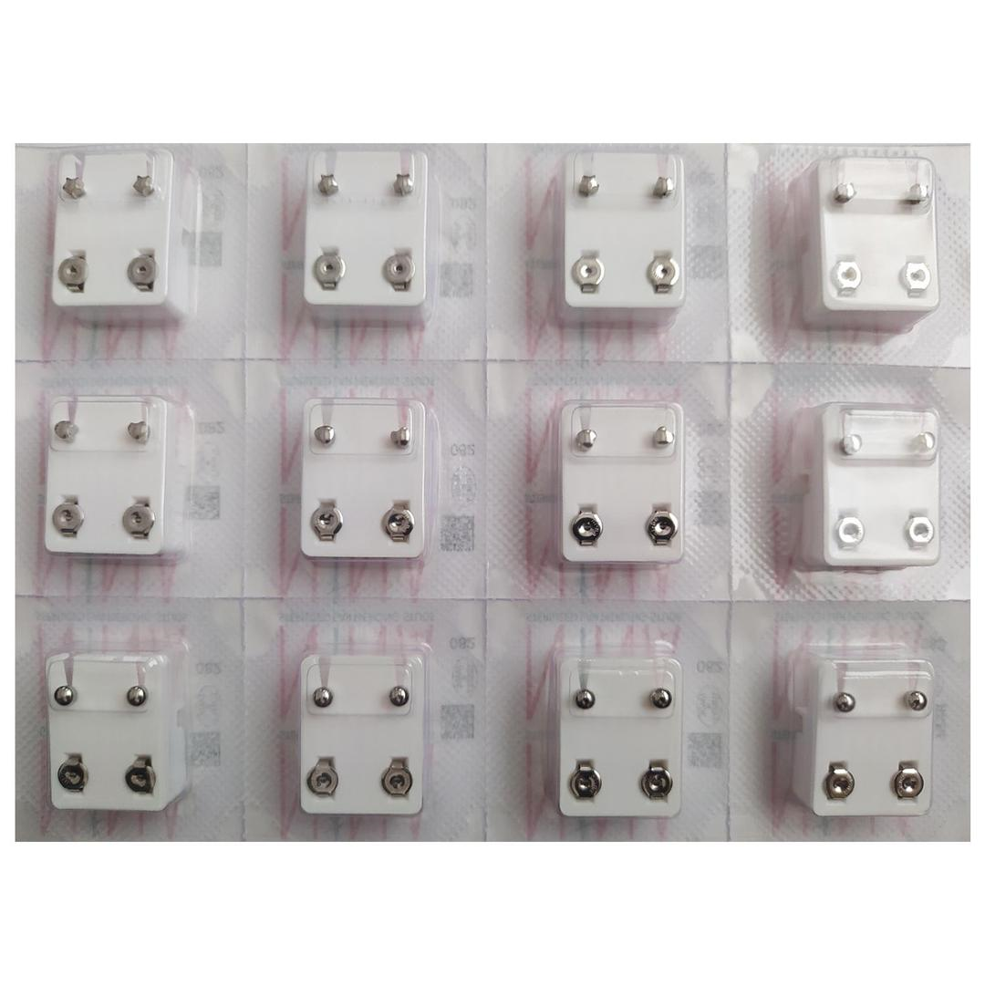 Nina Kulak Delme Küpesi White Shape Assorted 12'li