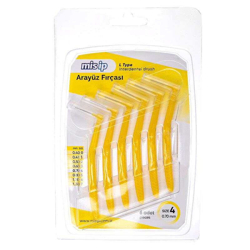 Mis İp Arayüz Fırçası 6 Adet - Size 4 - 0.70mm