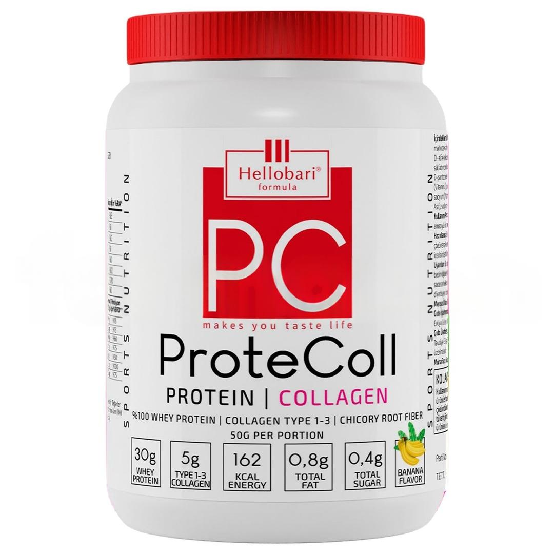 Hellobari Formula Protecoll Whey Protein & Kolajen Muz Aromalı 21 Porsiyon