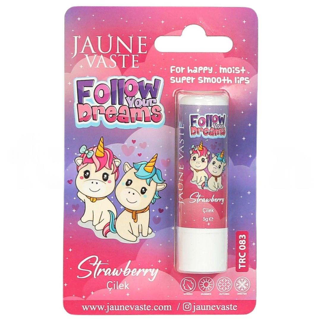 Jaune Vaste Lip Balm Kids Unicorn Dudak Kremi Çilekli 5 gr