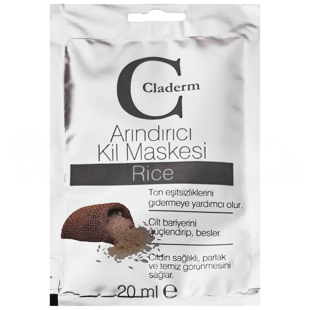 Claderm Arındırıcı Kil Maskesi Rice 20 ml